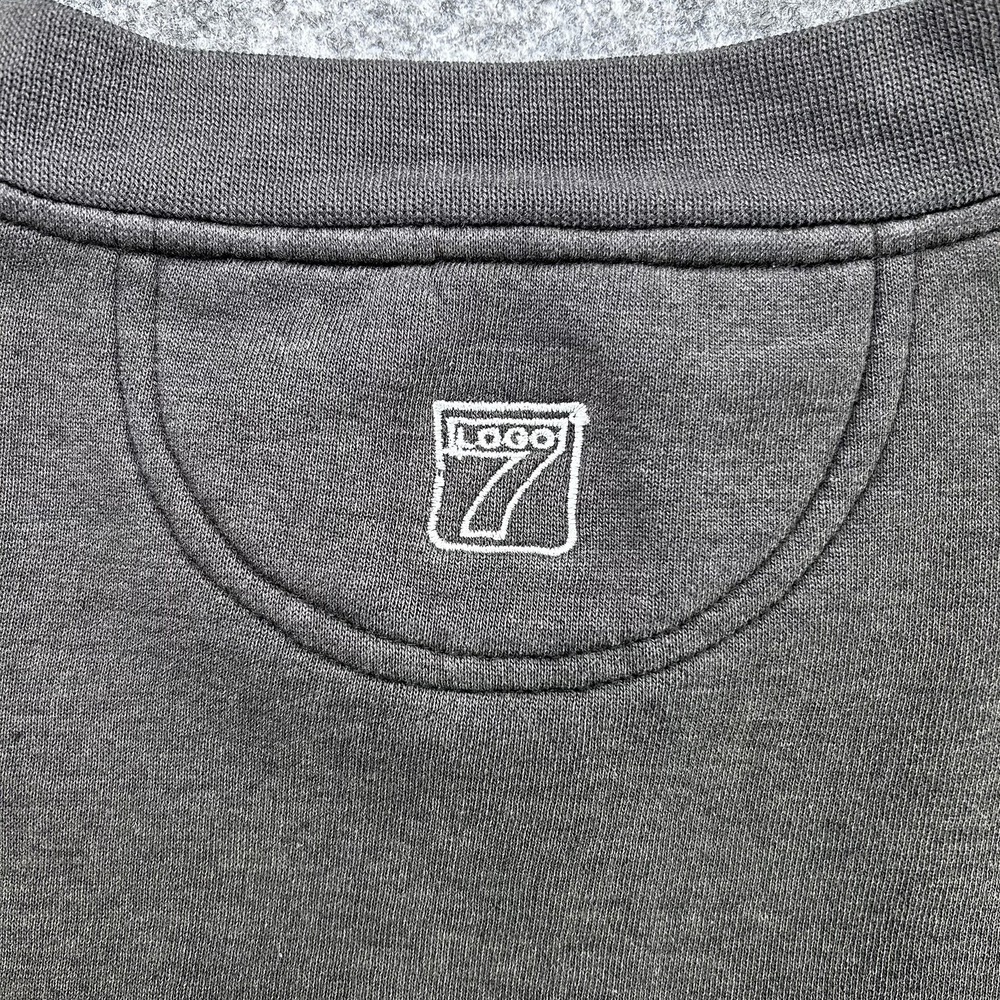 Vintage 90s Logo 7 Oakland Raiders Sweatshirt NFL Crew Neck Black Size Medium - Picture 7 of 10